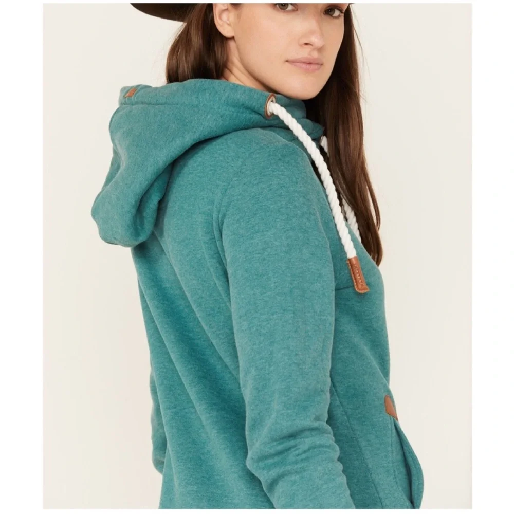 Wanakome Blue Hoodie with Brown Accents - Picture 2 of 6